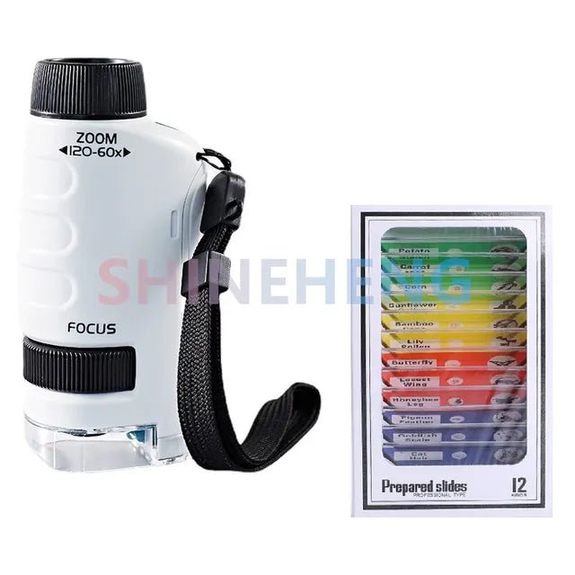 Kids Educational Pocket Handheld Microscope with LED Light - ꫀꪶꫀᧁꪖꪀᥴꫀ꠸ᠻꪗ~ 𝔈𝔪𝔟𝔯𝔞𝔠𝔢 𝔈𝔩𝔢𝔤𝔞𝔫𝔠𝔢