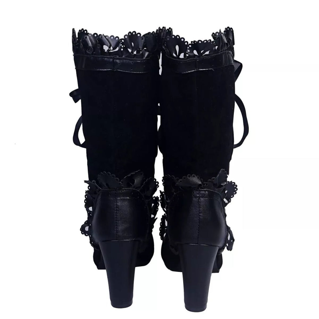 Stylish Fashion Lace Up Heels Boots - ꫀꪶꫀᧁꪖꪀᥴꫀ꠸ᠻꪗ~ 𝔈𝔪𝔟𝔯𝔞𝔠𝔢 𝔈𝔩𝔢𝔤𝔞𝔫𝔠𝔢