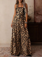 Stylish Leopard Print Wide Leg Overalls Jumpsuits - ꫀꪶꫀᧁꪖꪀᥴꫀ꠸ᠻꪗ~ 𝔈𝔪𝔟𝔯𝔞𝔠𝔢 𝔈𝔩𝔢𝔤𝔞𝔫𝔠𝔢