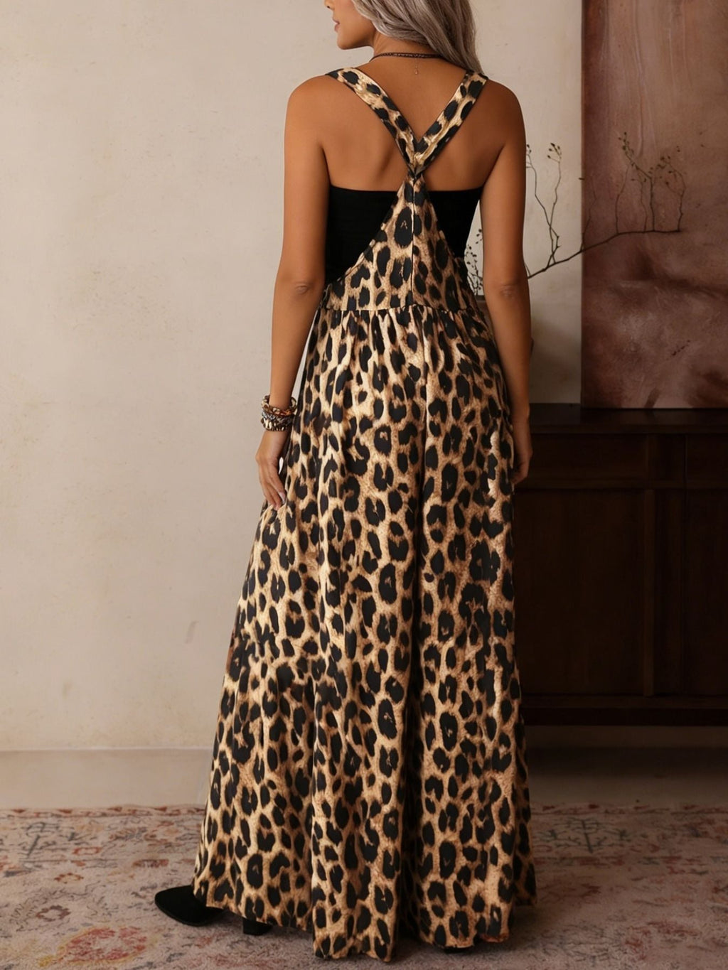 Stylish Leopard Print Wide Leg Overalls Jumpsuits - ꫀꪶꫀᧁꪖꪀᥴꫀ꠸ᠻꪗ~ 𝔈𝔪𝔟𝔯𝔞𝔠𝔢 𝔈𝔩𝔢𝔤𝔞𝔫𝔠𝔢