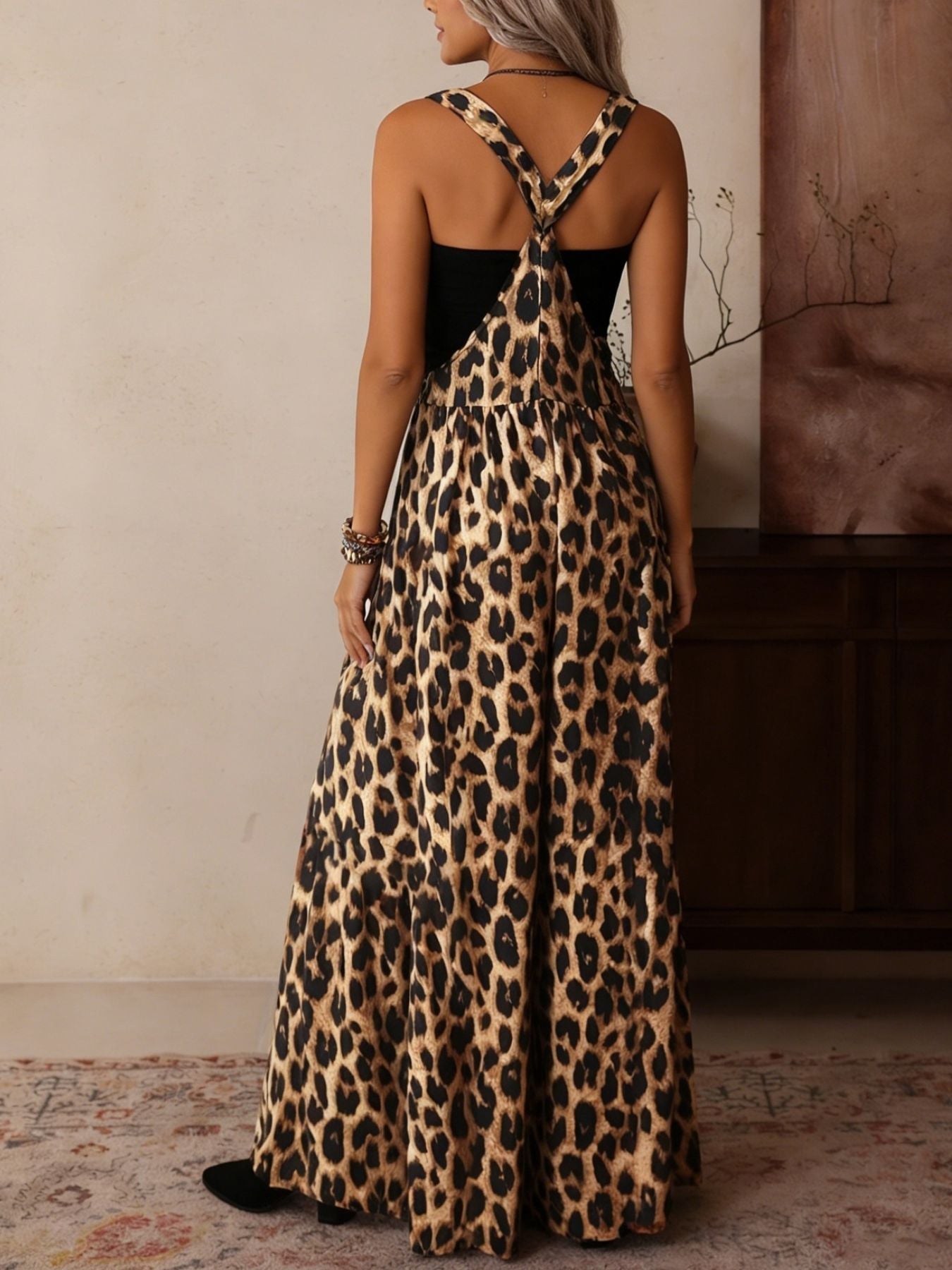 Stylish Leopard Print Wide Leg Overalls Jumpsuits - ꫀꪶꫀᧁꪖꪀᥴꫀ꠸ᠻꪗ~ 𝔈𝔪𝔟𝔯𝔞𝔠𝔢 𝔈𝔩𝔢𝔤𝔞𝔫𝔠𝔢