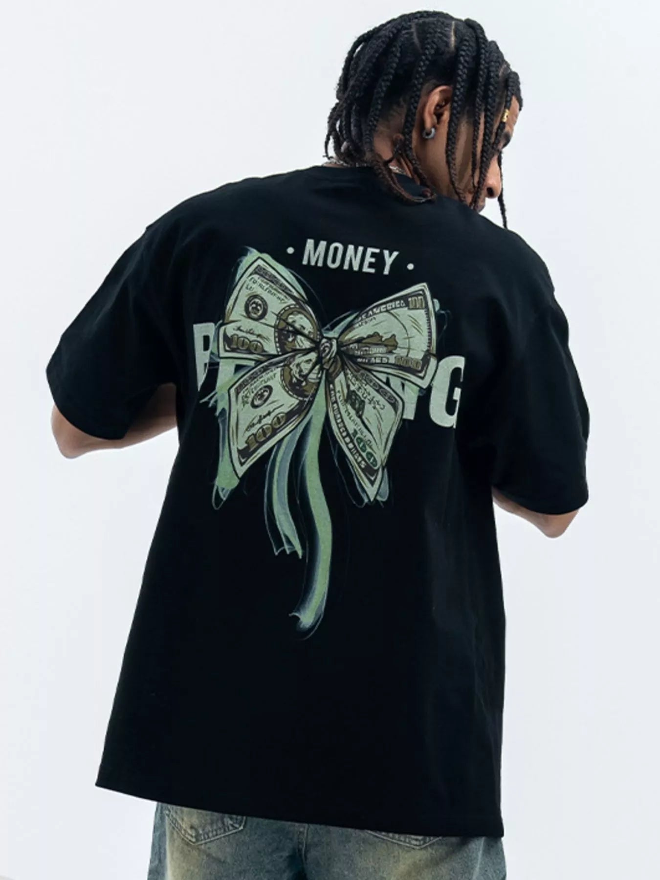 Men's Bow Graphic Oversized T-Shirt - ꫀꪶꫀᧁꪖꪀᥴꫀ꠸ᠻꪗ~ 𝔈𝔪𝔟𝔯𝔞𝔠𝔢 𝔈𝔩𝔢𝔤𝔞𝔫𝔠𝔢