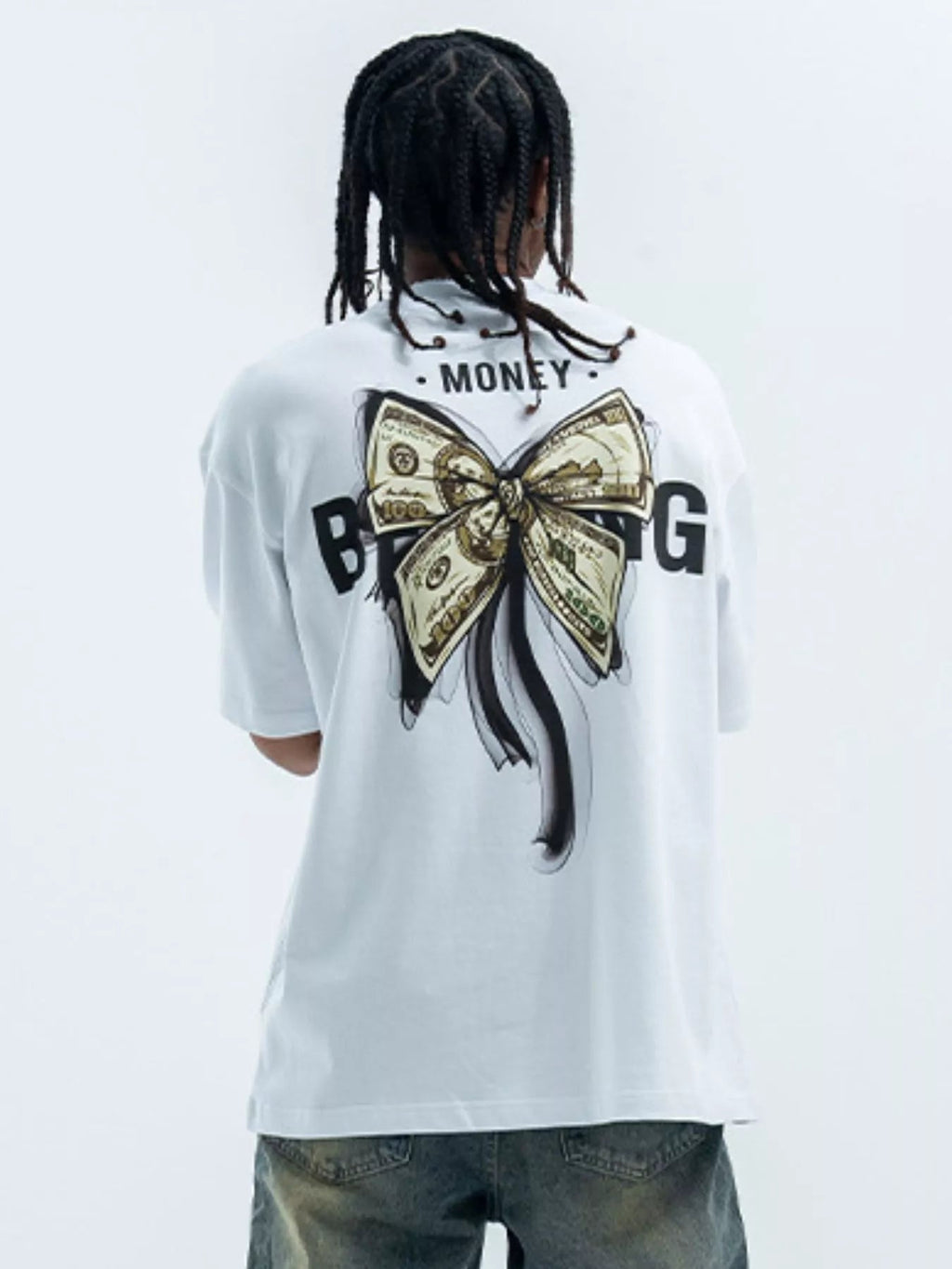 Men's Bow Graphic Oversized T-Shirt - ꫀꪶꫀᧁꪖꪀᥴꫀ꠸ᠻꪗ~ 𝔈𝔪𝔟𝔯𝔞𝔠𝔢 𝔈𝔩𝔢𝔤𝔞𝔫𝔠𝔢