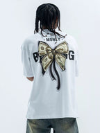 Men's Bow Graphic Oversized T-Shirt - ꫀꪶꫀᧁꪖꪀᥴꫀ꠸ᠻꪗ~ 𝔈𝔪𝔟𝔯𝔞𝔠𝔢 𝔈𝔩𝔢𝔤𝔞𝔫𝔠𝔢