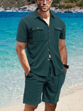 Men's Button Down Plaid Top and Shorts Set - ꫀꪶꫀᧁꪖꪀᥴꫀ꠸ᠻꪗ~ 𝔈𝔪𝔟𝔯𝔞𝔠𝔢 𝔈𝔩𝔢𝔤𝔞𝔫𝔠𝔢