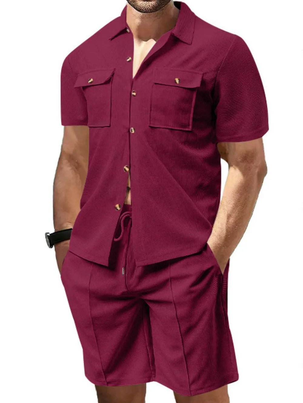 Men's Button Down Plaid Top and Shorts Set - ꫀꪶꫀᧁꪖꪀᥴꫀ꠸ᠻꪗ~ 𝔈𝔪𝔟𝔯𝔞𝔠𝔢 𝔈𝔩𝔢𝔤𝔞𝔫𝔠𝔢