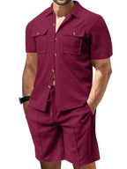 Men's Button Down Plaid Top and Shorts Set - ꫀꪶꫀᧁꪖꪀᥴꫀ꠸ᠻꪗ~ 𝔈𝔪𝔟𝔯𝔞𝔠𝔢 𝔈𝔩𝔢𝔤𝔞𝔫𝔠𝔢