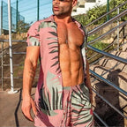 Men's Full Size Button Up Shirt and Shorts Set - ꫀꪶꫀᧁꪖꪀᥴꫀ꠸ᠻꪗ~ 𝔈𝔪𝔟𝔯𝔞𝔠𝔢 𝔈𝔩𝔢𝔤𝔞𝔫𝔠𝔢