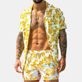 Men's Full Size Button Up Shirt and Shorts Set - ꫀꪶꫀᧁꪖꪀᥴꫀ꠸ᠻꪗ~ 𝔈𝔪𝔟𝔯𝔞𝔠𝔢 𝔈𝔩𝔢𝔤𝔞𝔫𝔠𝔢