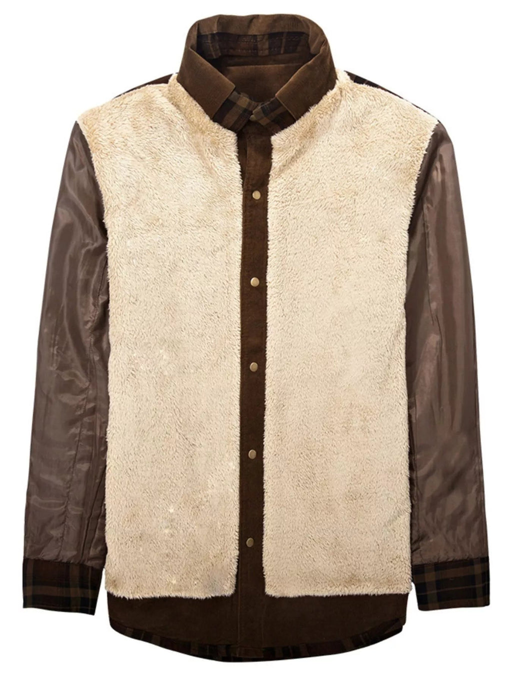 Men's Plaid Fleece Lined Snap Down Jacket - ꫀꪶꫀᧁꪖꪀᥴꫀ꠸ᠻꪗ~ 𝔈𝔪𝔟𝔯𝔞𝔠𝔢 𝔈𝔩𝔢𝔤𝔞𝔫𝔠𝔢