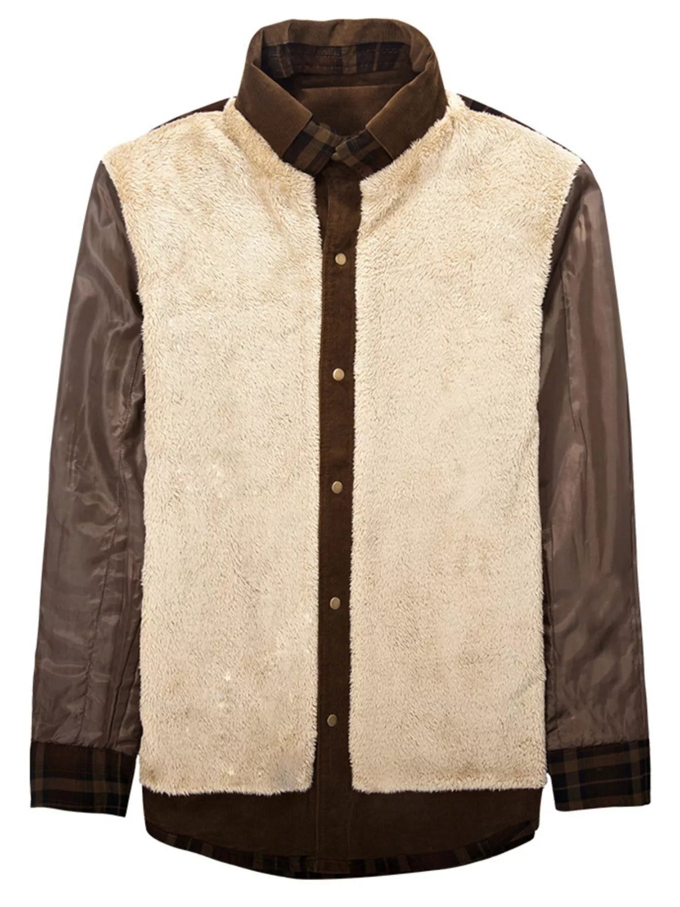 Men's Plaid Fleece Lined Snap Down Jacket - ꫀꪶꫀᧁꪖꪀᥴꫀ꠸ᠻꪗ~ 𝔈𝔪𝔟𝔯𝔞𝔠𝔢 𝔈𝔩𝔢𝔤𝔞𝔫𝔠𝔢
