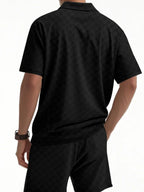 Men's Full Size Quarter Zip Short Sleeve Top and Shorts Set - ꫀꪶꫀᧁꪖꪀᥴꫀ꠸ᠻꪗ~ 𝔈𝔪𝔟𝔯𝔞𝔠𝔢 𝔈𝔩𝔢𝔤𝔞𝔫𝔠𝔢