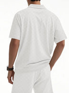 Men's Full Size Quarter Zip Short Sleeve Top and Shorts Set - ꫀꪶꫀᧁꪖꪀᥴꫀ꠸ᠻꪗ~ 𝔈𝔪𝔟𝔯𝔞𝔠𝔢 𝔈𝔩𝔢𝔤𝔞𝔫𝔠𝔢