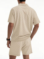 Men's Full Size Quarter Zip Short Sleeve Top and Shorts Set Plus Size - ꫀꪶꫀᧁꪖꪀᥴꫀ꠸ᠻꪗ~ 𝔈𝔪𝔟𝔯𝔞𝔠𝔢 𝔈𝔩𝔢𝔤𝔞𝔫𝔠𝔢