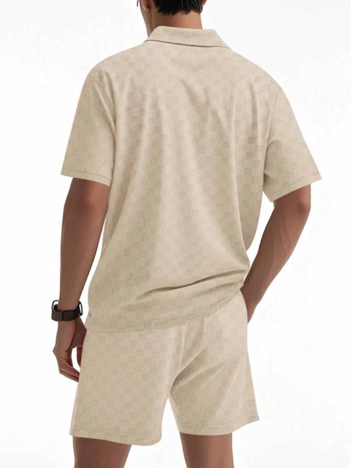 Men's Full Size Quarter Zip Short Sleeve Top and Shorts Set Plus Size - ꫀꪶꫀᧁꪖꪀᥴꫀ꠸ᠻꪗ~ 𝔈𝔪𝔟𝔯𝔞𝔠𝔢 𝔈𝔩𝔢𝔤𝔞𝔫𝔠𝔢