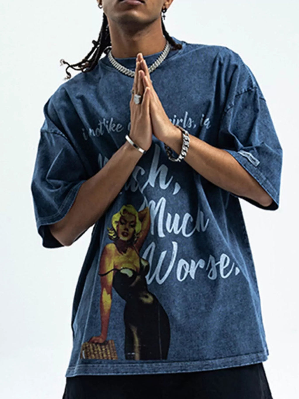 Men's Graphic Much More Worse Sleeve T-Shirt - ꫀꪶꫀᧁꪖꪀᥴꫀ꠸ᠻꪗ~ 𝔈𝔪𝔟𝔯𝔞𝔠𝔢 𝔈𝔩𝔢𝔤𝔞𝔫𝔠𝔢