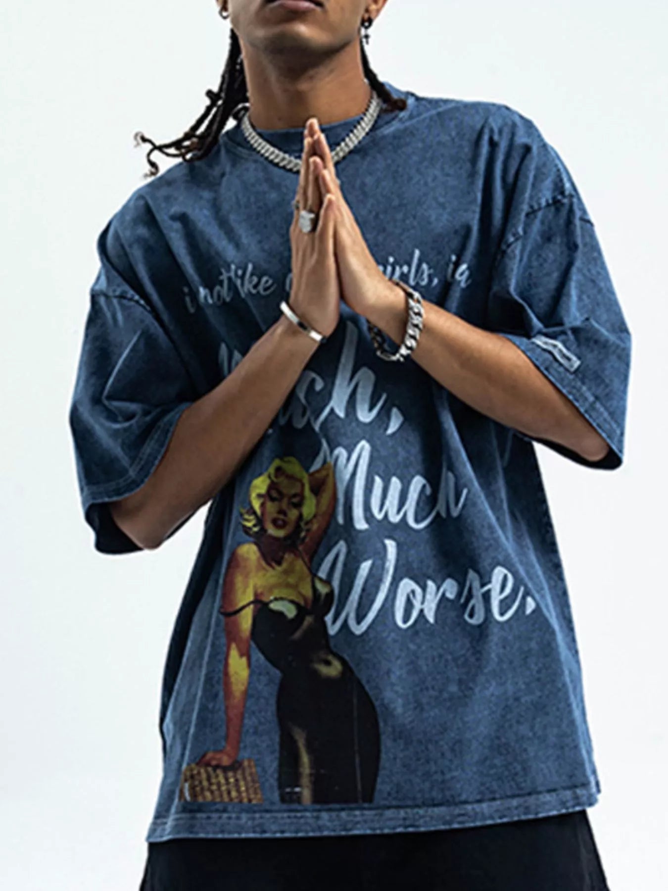 Men's Graphic Much More Worse Sleeve T-Shirt - ꫀꪶꫀᧁꪖꪀᥴꫀ꠸ᠻꪗ~ 𝔈𝔪𝔟𝔯𝔞𝔠𝔢 𝔈𝔩𝔢𝔤𝔞𝔫𝔠𝔢