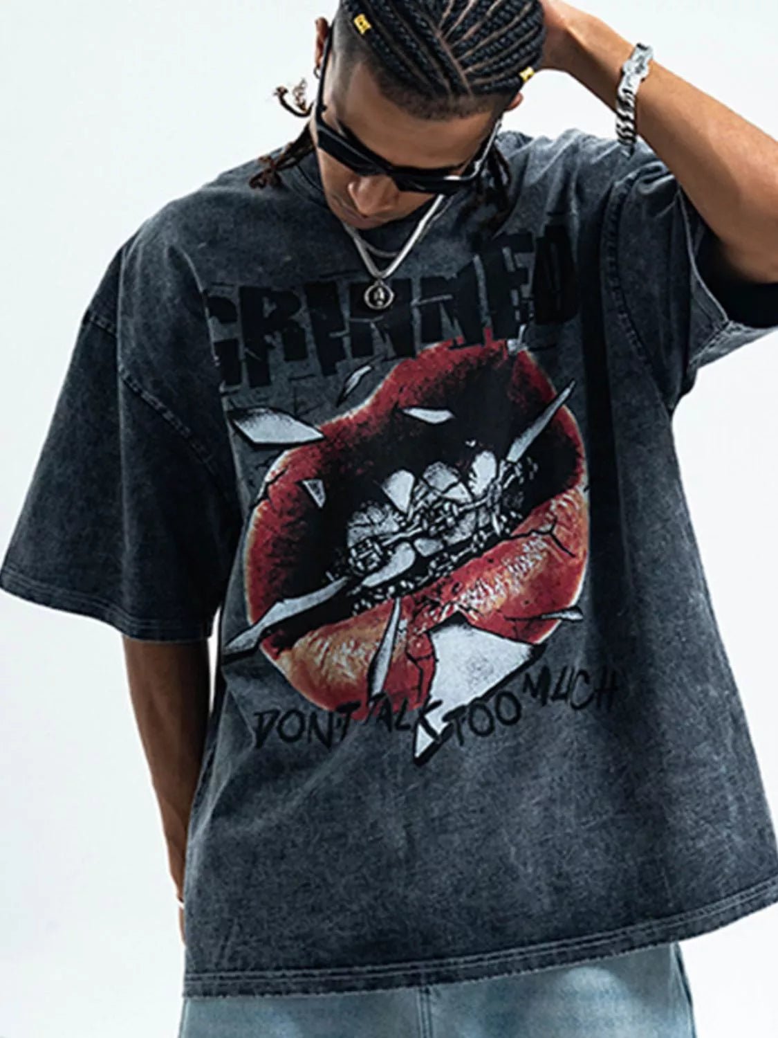 Men's Graphic Grinned Short Sleeve T-Shirt - ꫀꪶꫀᧁꪖꪀᥴꫀ꠸ᠻꪗ~ 𝔈𝔪𝔟𝔯𝔞𝔠𝔢 𝔈𝔩𝔢𝔤𝔞𝔫𝔠𝔢