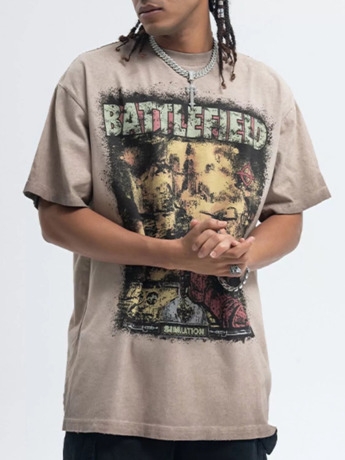 Men's Battlefield Short Sleeve T-Shirt - ꫀꪶꫀᧁꪖꪀᥴꫀ꠸ᠻꪗ~ 𝔈𝔪𝔟𝔯𝔞𝔠𝔢 𝔈𝔩𝔢𝔤𝔞𝔫𝔠𝔢