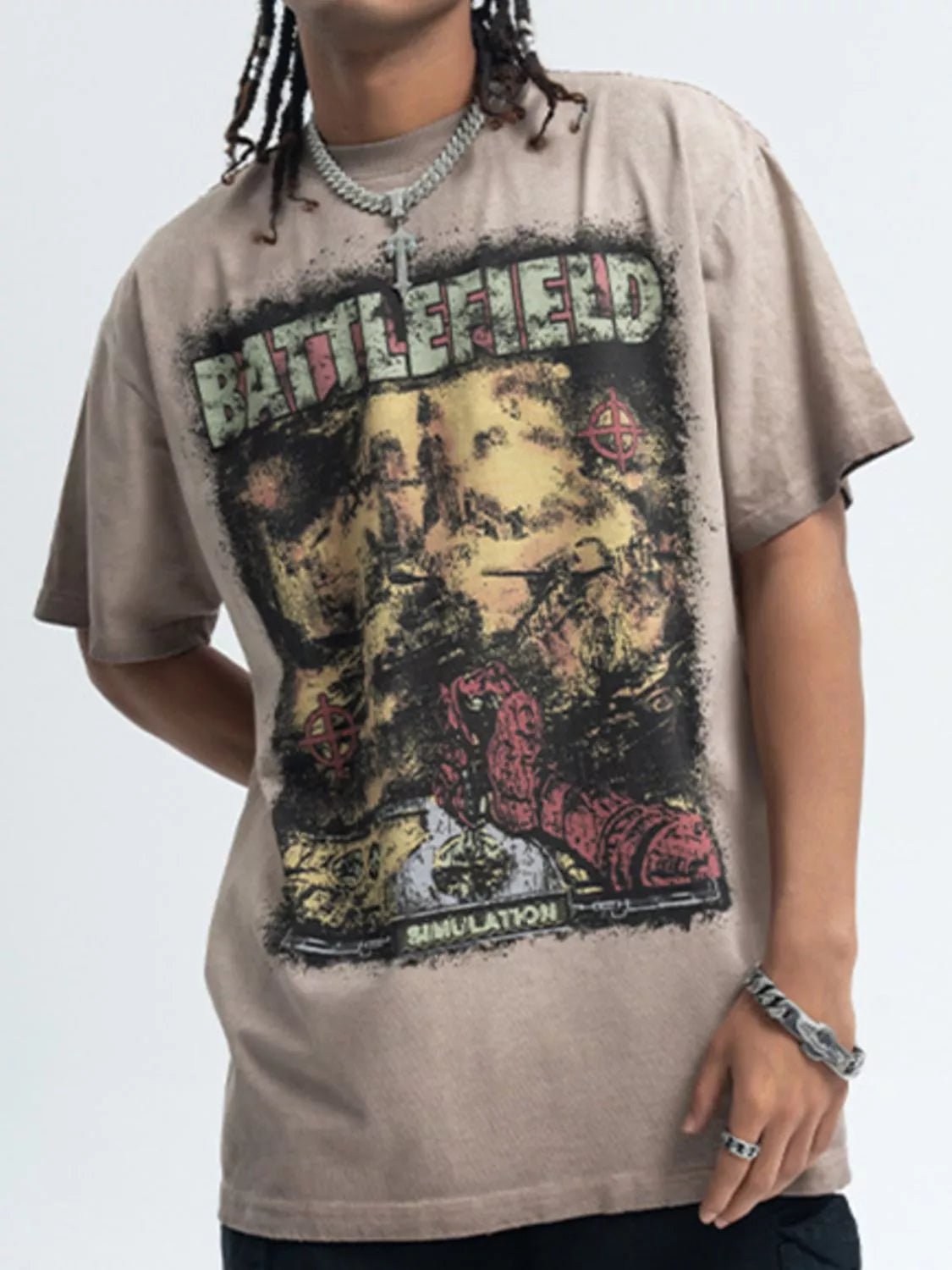 Men's Battlefield Short Sleeve T-Shirt - ꫀꪶꫀᧁꪖꪀᥴꫀ꠸ᠻꪗ~ 𝔈𝔪𝔟𝔯𝔞𝔠𝔢 𝔈𝔩𝔢𝔤𝔞𝔫𝔠𝔢