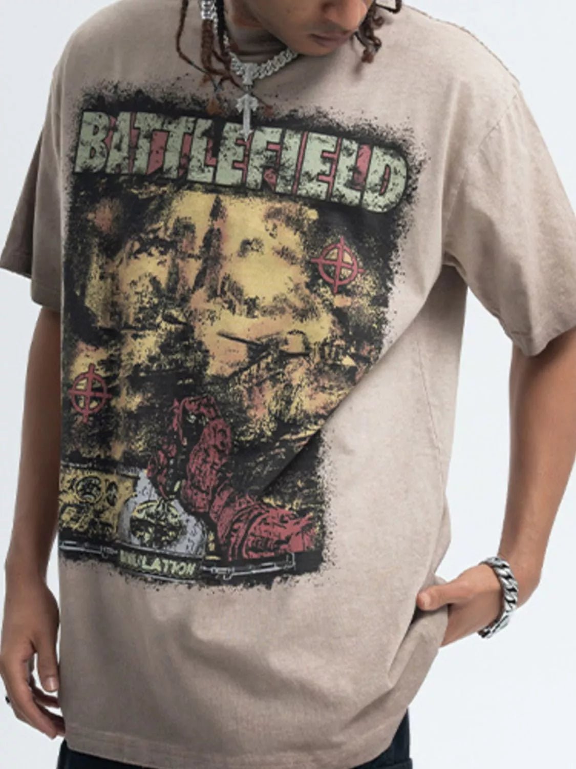 Men's Battlefield Short Sleeve T-Shirt - ꫀꪶꫀᧁꪖꪀᥴꫀ꠸ᠻꪗ~ 𝔈𝔪𝔟𝔯𝔞𝔠𝔢 𝔈𝔩𝔢𝔤𝔞𝔫𝔠𝔢