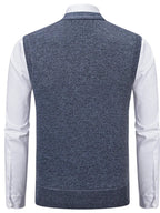 Men's Elegant Button-Down Sweater Vest - ꫀꪶꫀᧁꪖꪀᥴꫀ꠸ᠻꪗ~ 𝔈𝔪𝔟𝔯𝔞𝔠𝔢 𝔈𝔩𝔢𝔤𝔞𝔫𝔠𝔢