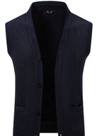Men's Elegant Button-Down Sweater Vest - ꫀꪶꫀᧁꪖꪀᥴꫀ꠸ᠻꪗ~ 𝔈𝔪𝔟𝔯𝔞𝔠𝔢 𝔈𝔩𝔢𝔤𝔞𝔫𝔠𝔢