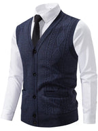 Men's Elegant Button-Down Sweater Vest - ꫀꪶꫀᧁꪖꪀᥴꫀ꠸ᠻꪗ~ 𝔈𝔪𝔟𝔯𝔞𝔠𝔢 𝔈𝔩𝔢𝔤𝔞𝔫𝔠𝔢