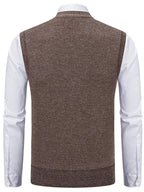 Men's Elegant Button-Down Sweater Vest - ꫀꪶꫀᧁꪖꪀᥴꫀ꠸ᠻꪗ~ 𝔈𝔪𝔟𝔯𝔞𝔠𝔢 𝔈𝔩𝔢𝔤𝔞𝔫𝔠𝔢