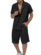 Men's Plus Size Button Up Short Sleeve Shirt and Shorts Set - ꫀꪶꫀᧁꪖꪀᥴꫀ꠸ᠻꪗ~ 𝔈𝔪𝔟𝔯𝔞𝔠𝔢 𝔈𝔩𝔢𝔤𝔞𝔫𝔠𝔢