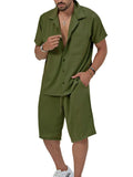 Men's Plus Size Button Up Short Sleeve Shirt and Shorts Set - ꫀꪶꫀᧁꪖꪀᥴꫀ꠸ᠻꪗ~ 𝔈𝔪𝔟𝔯𝔞𝔠𝔢 𝔈𝔩𝔢𝔤𝔞𝔫𝔠𝔢