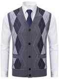 Men's Classic Argyle Pattern Knitted Sweater Vest - ꫀꪶꫀᧁꪖꪀᥴꫀ꠸ᠻꪗ~ 𝔈𝔪𝔟𝔯𝔞𝔠𝔢 𝔈𝔩𝔢𝔤𝔞𝔫𝔠𝔢