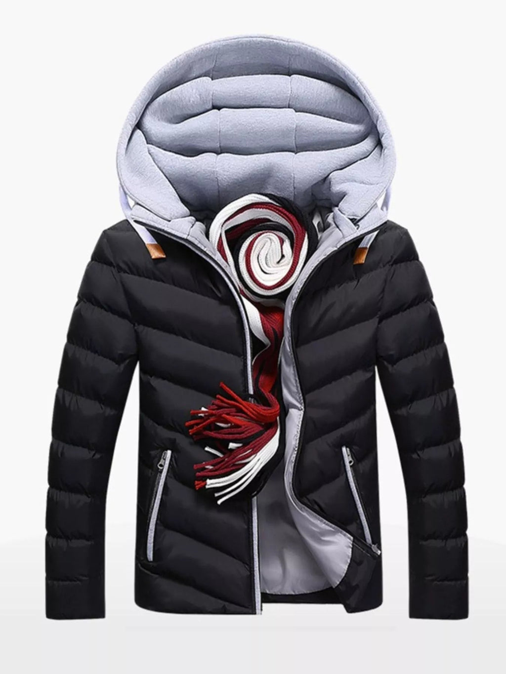 Men's Plus Size Zip Up Hooded Padded Puffer Jacket - ꫀꪶꫀᧁꪖꪀᥴꫀ꠸ᠻꪗ~ 𝔈𝔪𝔟𝔯𝔞𝔠𝔢 𝔈𝔩𝔢𝔤𝔞𝔫𝔠𝔢