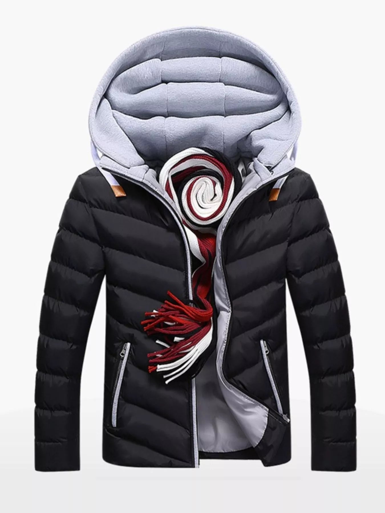 Men's Plus Size Zip Up Hooded Padded Puffer Jacket - ꫀꪶꫀᧁꪖꪀᥴꫀ꠸ᠻꪗ~ 𝔈𝔪𝔟𝔯𝔞𝔠𝔢 𝔈𝔩𝔢𝔤𝔞𝔫𝔠𝔢
