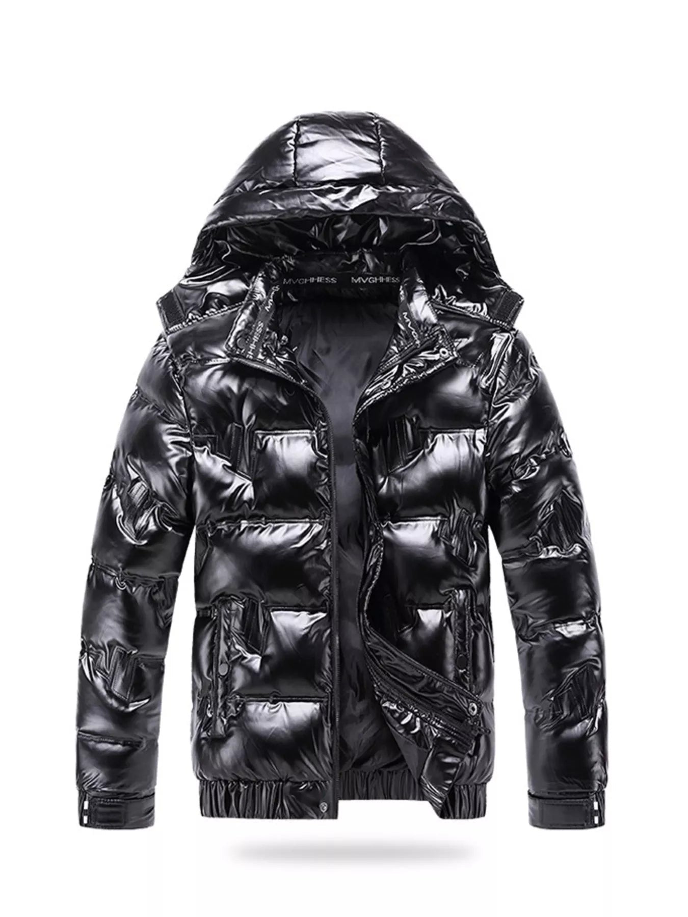 Men's Plus Size Zip Up Puffer Jacket with Hood - ꫀꪶꫀᧁꪖꪀᥴꫀ꠸ᠻꪗ~ 𝔈𝔪𝔟𝔯𝔞𝔠𝔢 𝔈𝔩𝔢𝔤𝔞𝔫𝔠𝔢