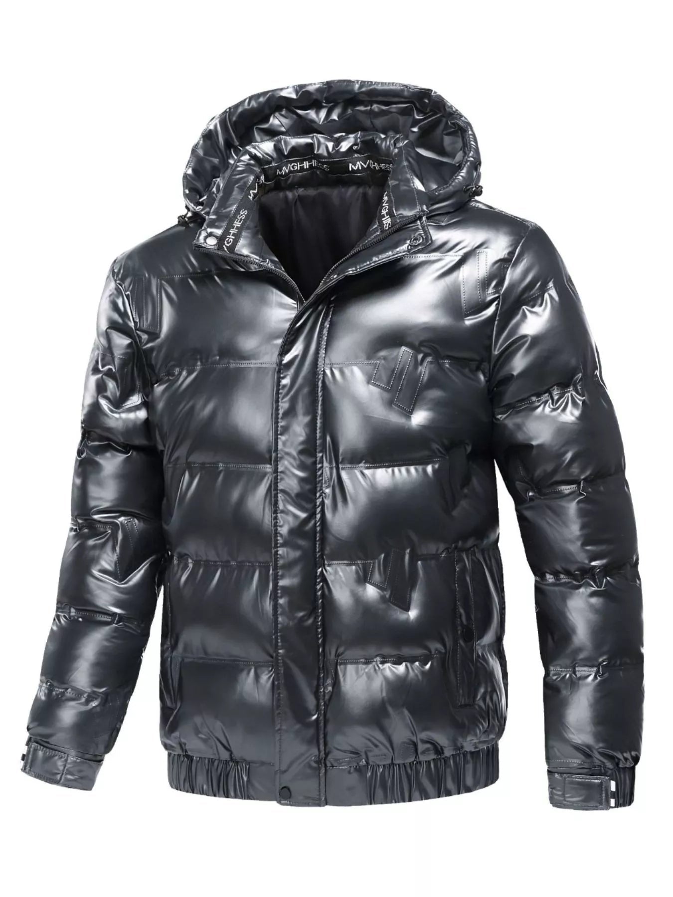 Men's Plus Size Zip Up Puffer Jacket with Hood - ꫀꪶꫀᧁꪖꪀᥴꫀ꠸ᠻꪗ~ 𝔈𝔪𝔟𝔯𝔞𝔠𝔢 𝔈𝔩𝔢𝔤𝔞𝔫𝔠𝔢