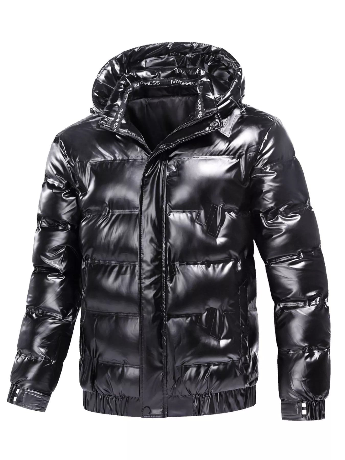 Men's Plus Size Zip Up Puffer Jacket with Hood - ꫀꪶꫀᧁꪖꪀᥴꫀ꠸ᠻꪗ~ 𝔈𝔪𝔟𝔯𝔞𝔠𝔢 𝔈𝔩𝔢𝔤𝔞𝔫𝔠𝔢
