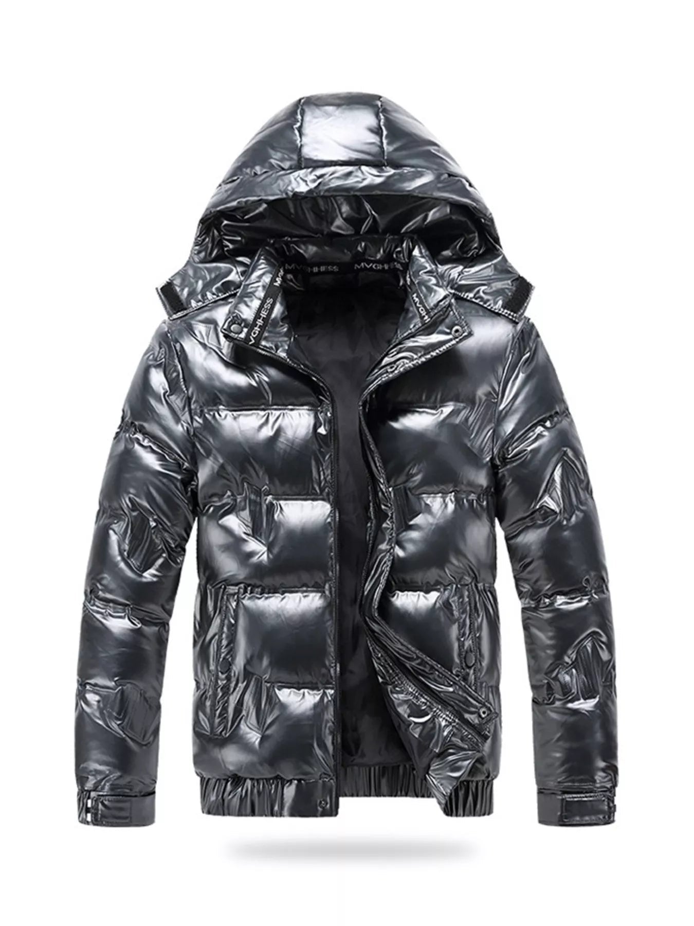 Men's Plus Size Zip Up Puffer Jacket with Hood - ꫀꪶꫀᧁꪖꪀᥴꫀ꠸ᠻꪗ~ 𝔈𝔪𝔟𝔯𝔞𝔠𝔢 𝔈𝔩𝔢𝔤𝔞𝔫𝔠𝔢