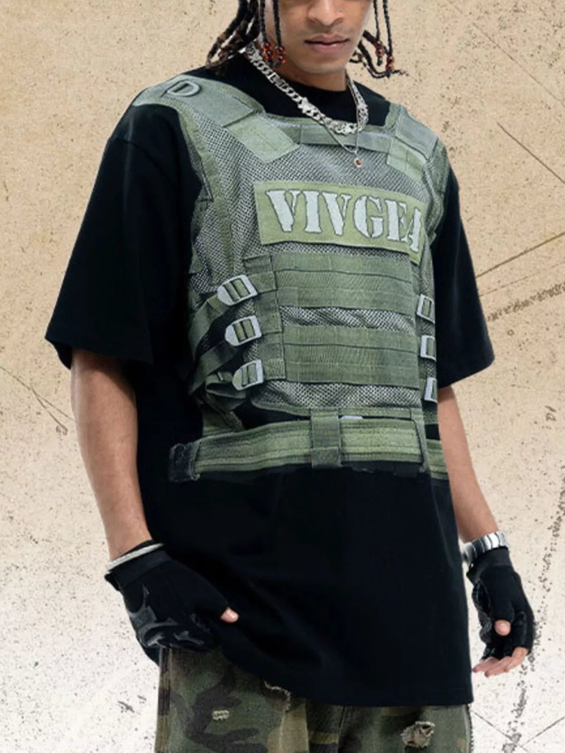 Men's Tactical Vest Print T-Shirt - ꫀꪶꫀᧁꪖꪀᥴꫀ꠸ᠻꪗ~ 𝔈𝔪𝔟𝔯𝔞𝔠𝔢 𝔈𝔩𝔢𝔤𝔞𝔫𝔠𝔢