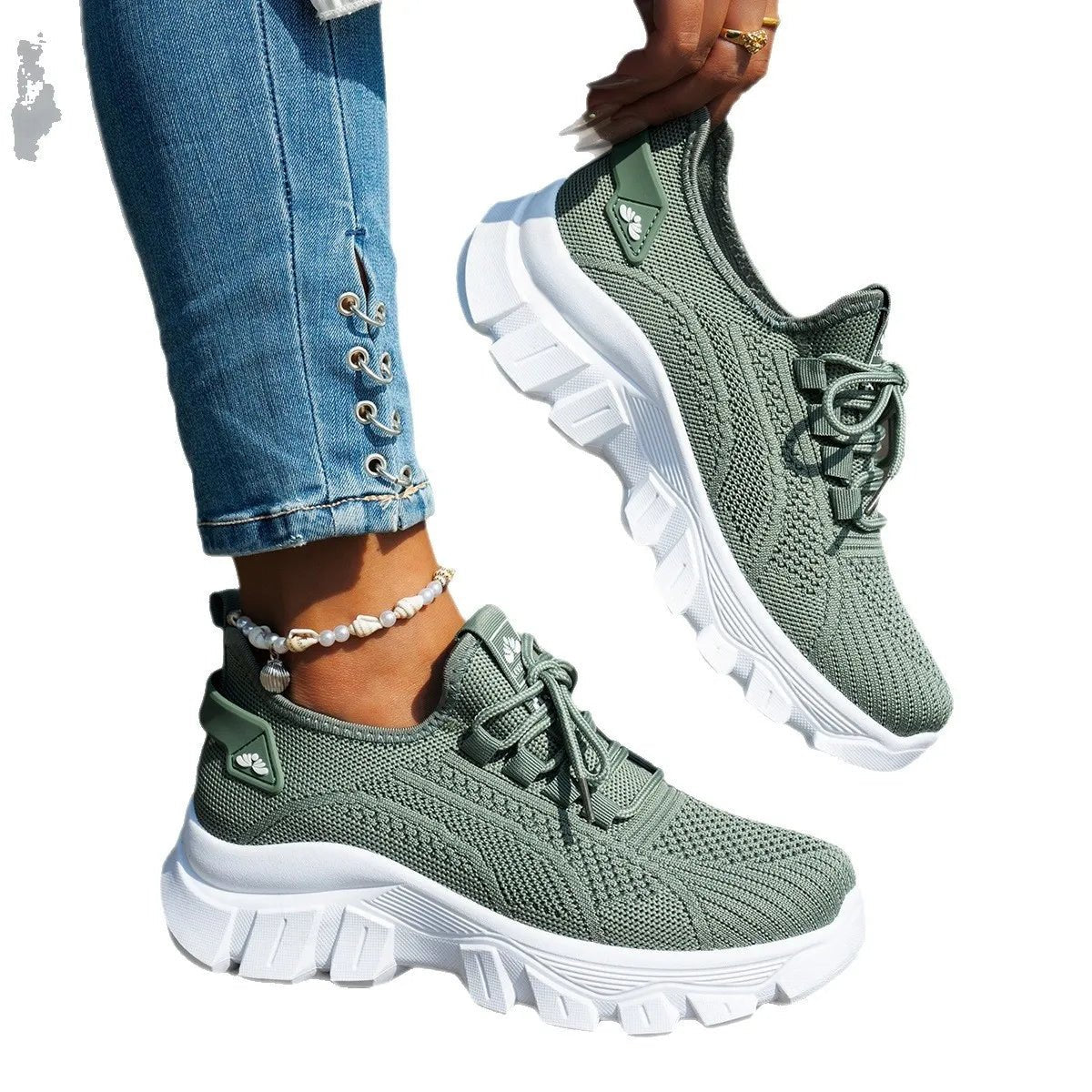 Fashion Mesh Lace Up Platform Athletic Sneakers - ꫀꪶꫀᧁꪖꪀᥴꫀ꠸ᠻꪗ~ 𝔈𝔪𝔟𝔯𝔞𝔠𝔢 𝔈𝔩𝔢𝔤𝔞𝔫𝔠𝔢