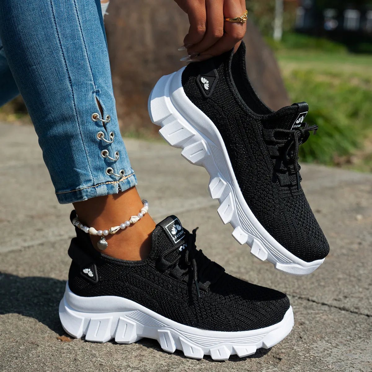 Fashion Mesh Lace Up Platform Athletic Sneakers - ꫀꪶꫀᧁꪖꪀᥴꫀ꠸ᠻꪗ~ 𝔈𝔪𝔟𝔯𝔞𝔠𝔢 𝔈𝔩𝔢𝔤𝔞𝔫𝔠𝔢