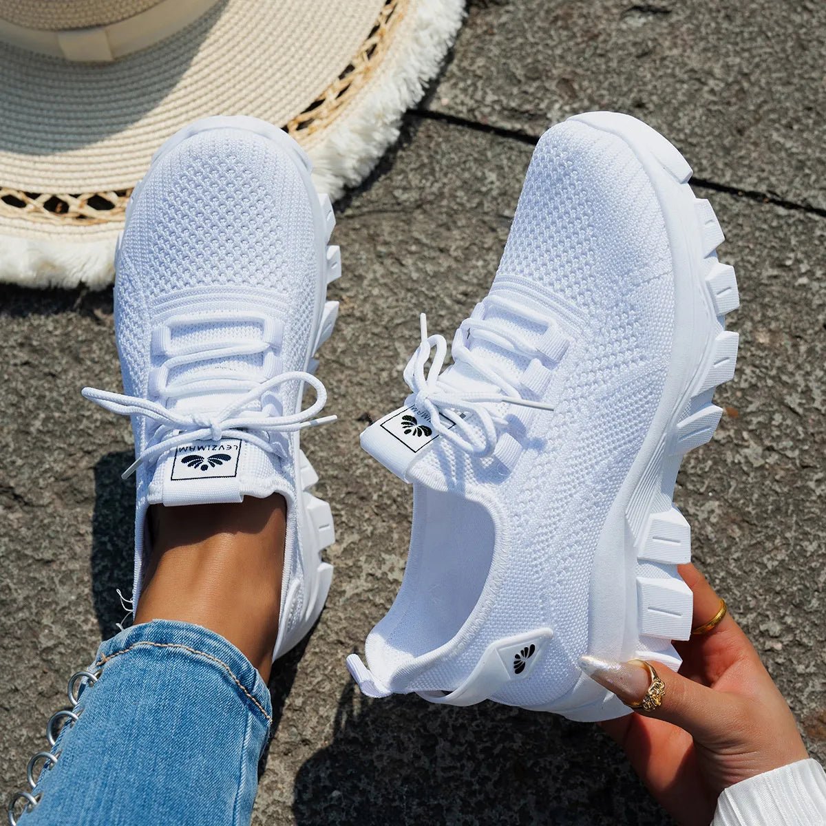 Fashion Mesh Lace Up Platform Athletic Sneakers - ꫀꪶꫀᧁꪖꪀᥴꫀ꠸ᠻꪗ~ 𝔈𝔪𝔟𝔯𝔞𝔠𝔢 𝔈𝔩𝔢𝔤𝔞𝔫𝔠𝔢
