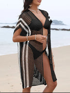 Fashionable Open Front Swimsuit Cover-Up  - ꫀꪶꫀᧁꪖꪀᥴꫀ꠸ᠻꪗ~ 𝔈𝔪𝔟𝔯𝔞𝔠𝔢 𝔈𝔩𝔢𝔤𝔞𝔫𝔠𝔢