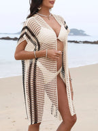 Fashionable Open Front Swimsuit Cover-Up  - ꫀꪶꫀᧁꪖꪀᥴꫀ꠸ᠻꪗ~ 𝔈𝔪𝔟𝔯𝔞𝔠𝔢 𝔈𝔩𝔢𝔤𝔞𝔫𝔠𝔢