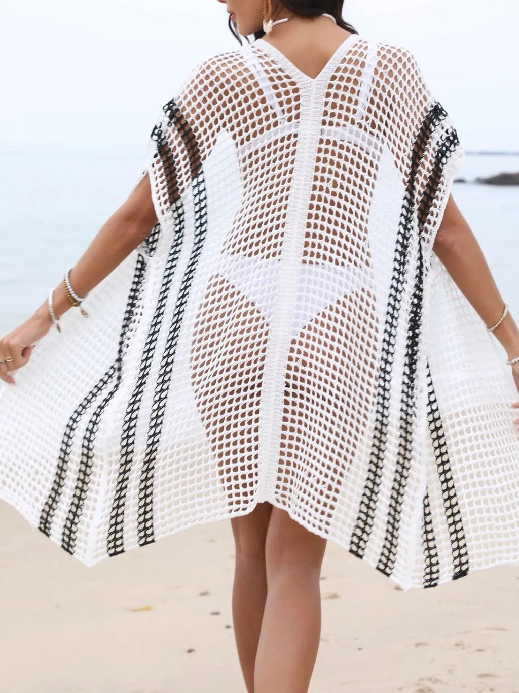 Fashionable Open Front Swimsuit Cover-Up  - ꫀꪶꫀᧁꪖꪀᥴꫀ꠸ᠻꪗ~ 𝔈𝔪𝔟𝔯𝔞𝔠𝔢 𝔈𝔩𝔢𝔤𝔞𝔫𝔠𝔢