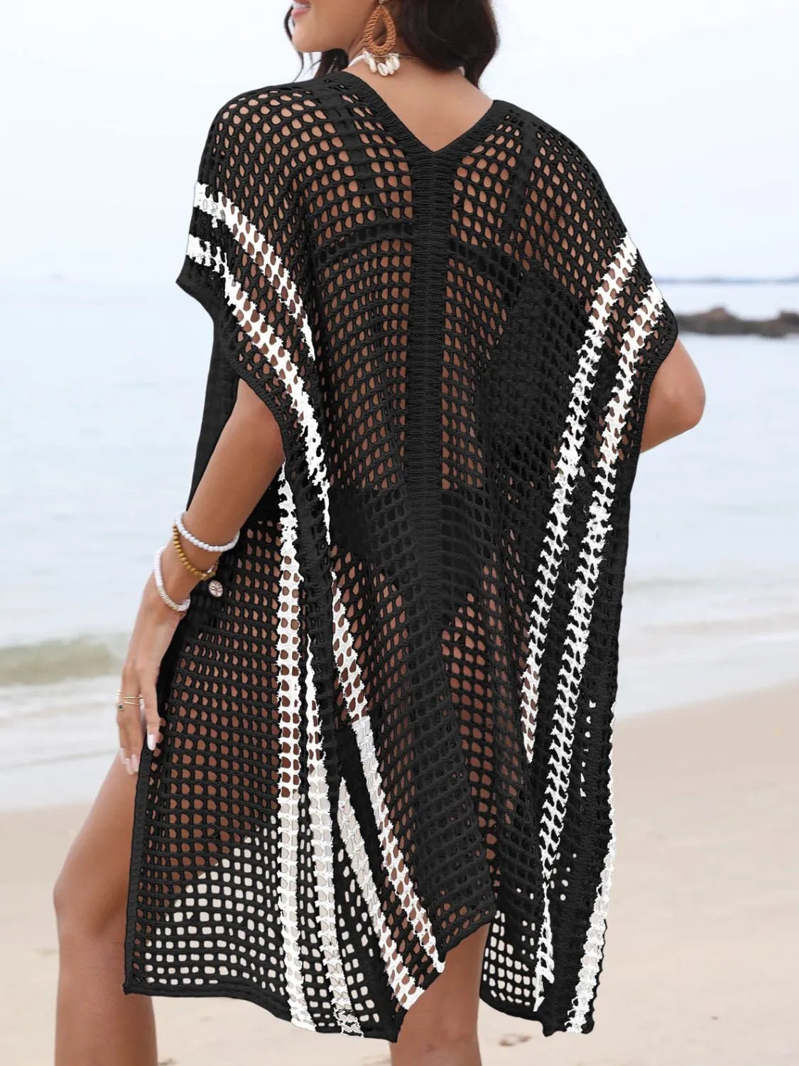 Fashionable Open Front Swimsuit Cover-Up  - ꫀꪶꫀᧁꪖꪀᥴꫀ꠸ᠻꪗ~ 𝔈𝔪𝔟𝔯𝔞𝔠𝔢 𝔈𝔩𝔢𝔤𝔞𝔫𝔠𝔢