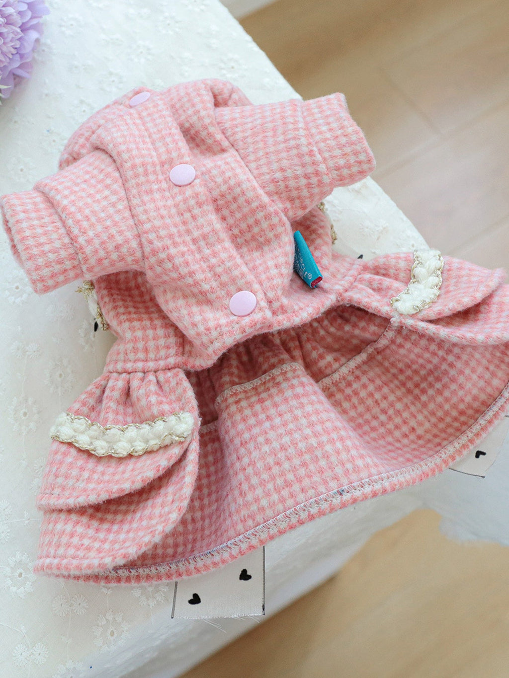 Plaid Ruffle Pet Dress with Bow - ꫀꪶꫀᧁꪖꪀᥴꫀ꠸ᠻꪗ~ 𝔈𝔪𝔟𝔯𝔞𝔠𝔢 𝔈𝔩𝔢𝔤𝔞𝔫𝔠𝔢
