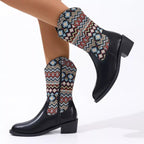 Elegant Point Toe Block Heels Boots - ꫀꪶꫀᧁꪖꪀᥴꫀ꠸ᠻꪗ~ 𝔈𝔪𝔟𝔯𝔞𝔠𝔢 𝔈𝔩𝔢𝔤𝔞𝔫𝔠𝔢
