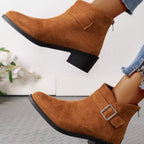 Fashionable Heels Boots With Buckle - ꫀꪶꫀᧁꪖꪀᥴꫀ꠸ᠻꪗ~ 𝔈𝔪𝔟𝔯𝔞𝔠𝔢 𝔈𝔩𝔢𝔤𝔞𝔫𝔠𝔢