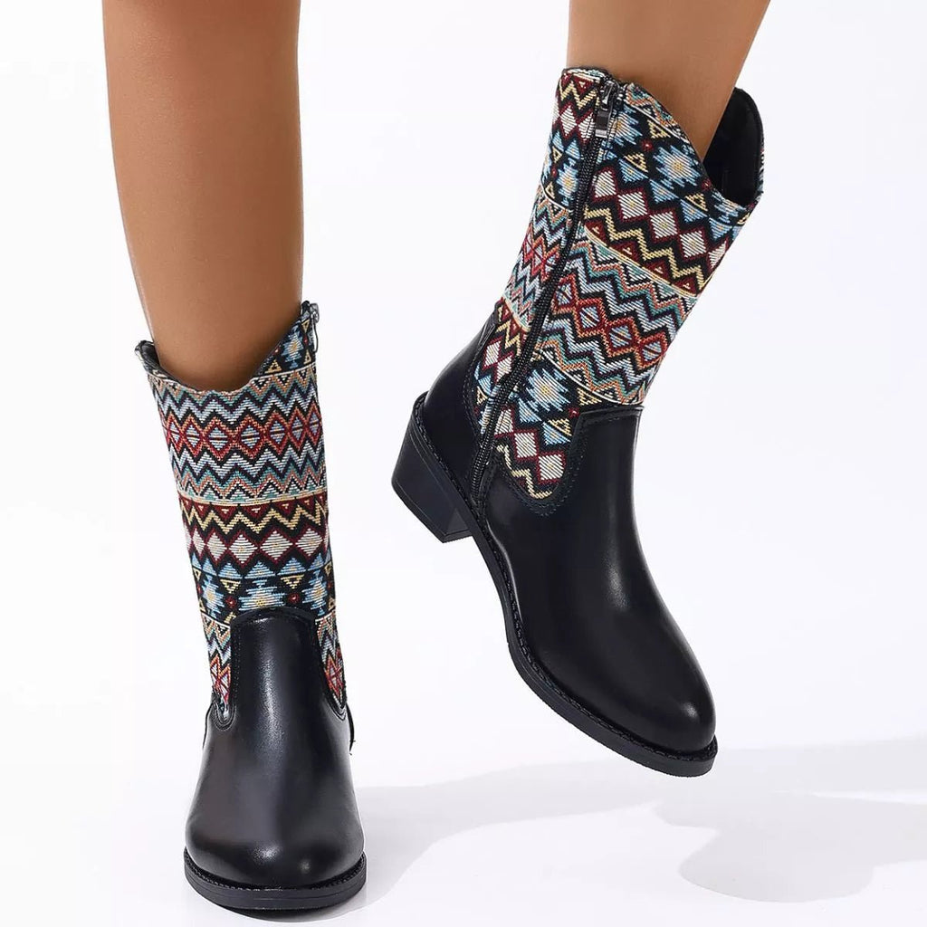 Elegant Point Toe Block Heels Boots - ꫀꪶꫀᧁꪖꪀᥴꫀ꠸ᠻꪗ~ 𝔈𝔪𝔟𝔯𝔞𝔠𝔢 𝔈𝔩𝔢𝔤𝔞𝔫𝔠𝔢